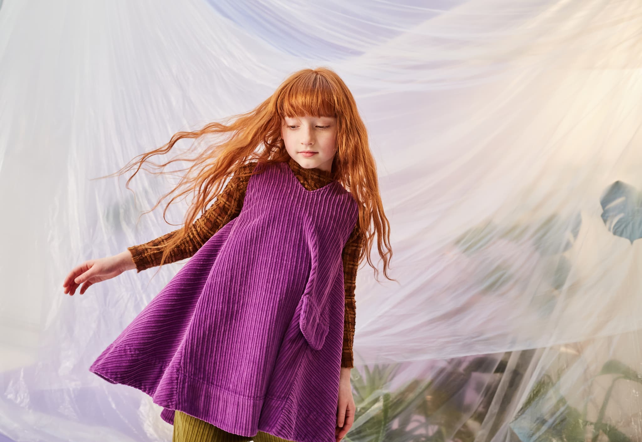 Studio Koter purple cord oversized dress